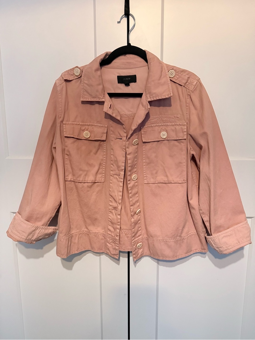J Crew Utility Button-Front Jacket